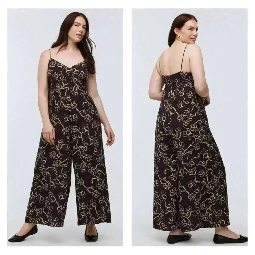 Madewell Wide-Leg Jumpsuit in Floral Pattern